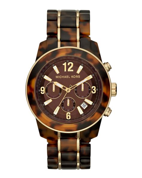 michael kors watch tortoise|michael kors tortoise shell acetate.